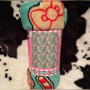Hello Kitty Christmas Silk Throw Travel Blanket NWT